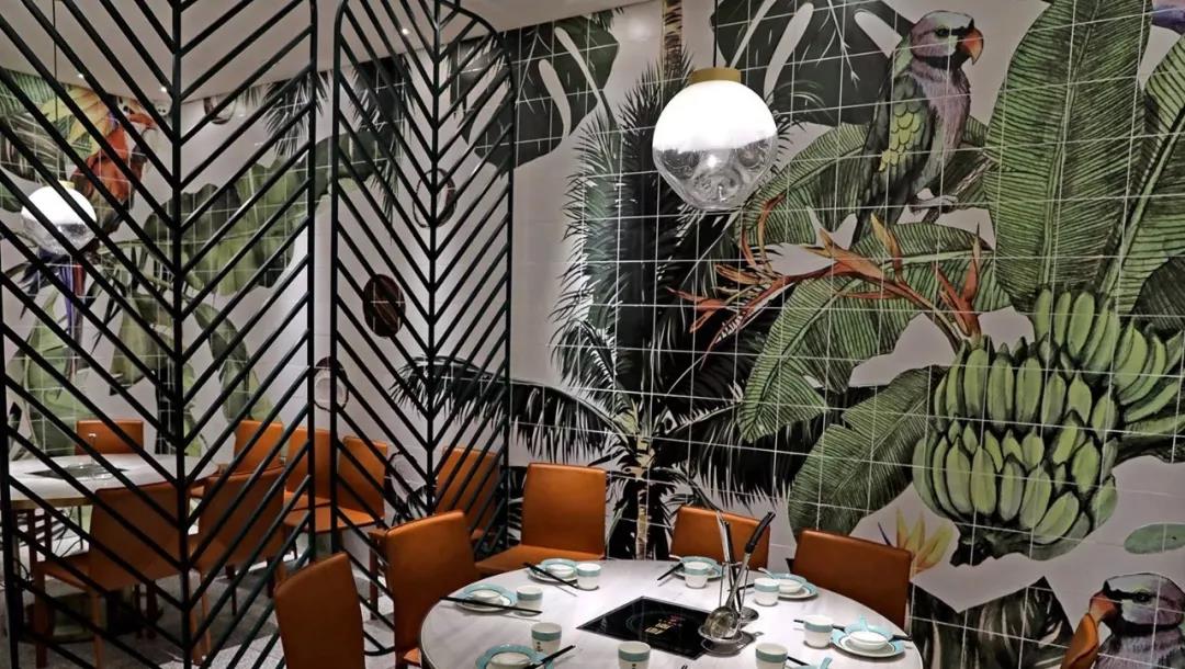 椰子鸡店屏风造型