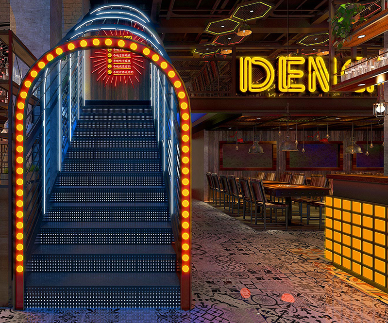 灯火阑珊——深圳宵夜广场餐厅装修设计