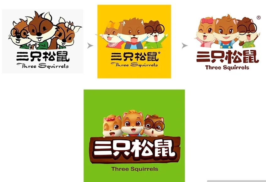 三只松鼠LOGO设计历史演变